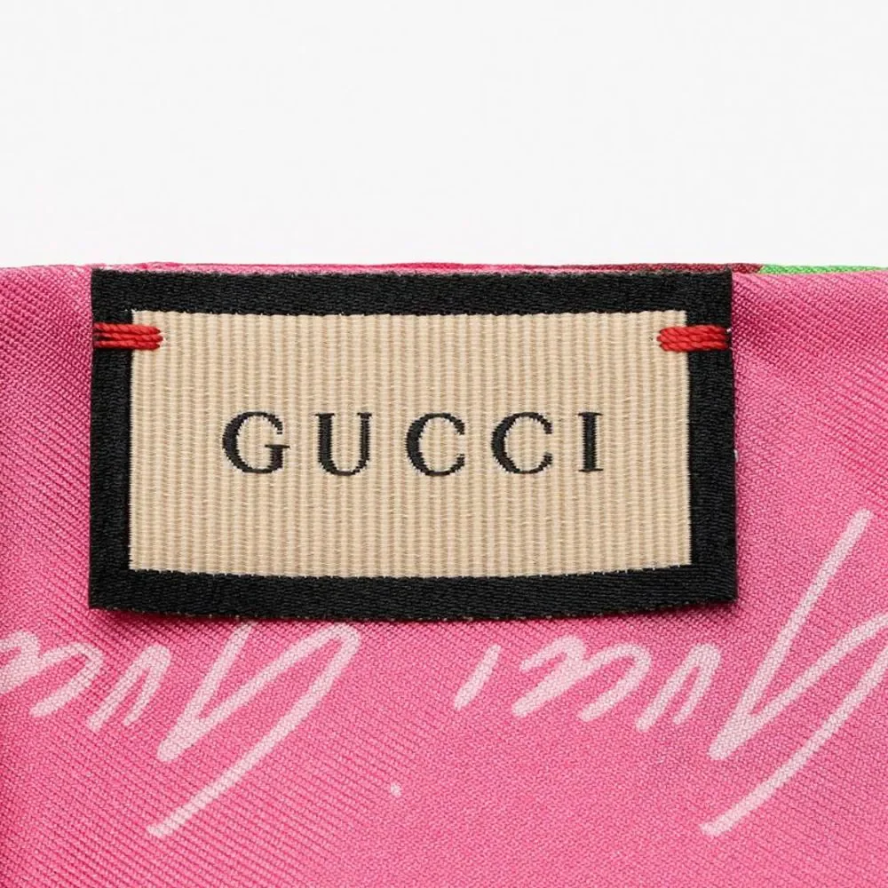Gucci X Ken Scott Silk Floral Neck Bow Scarf - Picture 4 of 5